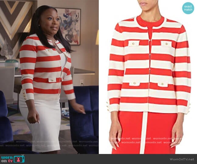 Four Pocket Cardigan by Anne Klein worn by Jill (Naturi Naughton) on Queens