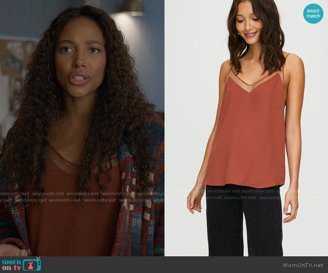 Aritzia Babaton Galen Camisole  worn by Cassie Dewell (Kylie Bunbury) on Big Sky