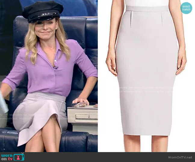 Arreton Pencil Skirt by Roland Mouret worn by Kelly Ripa on Live with Kelly and Mark