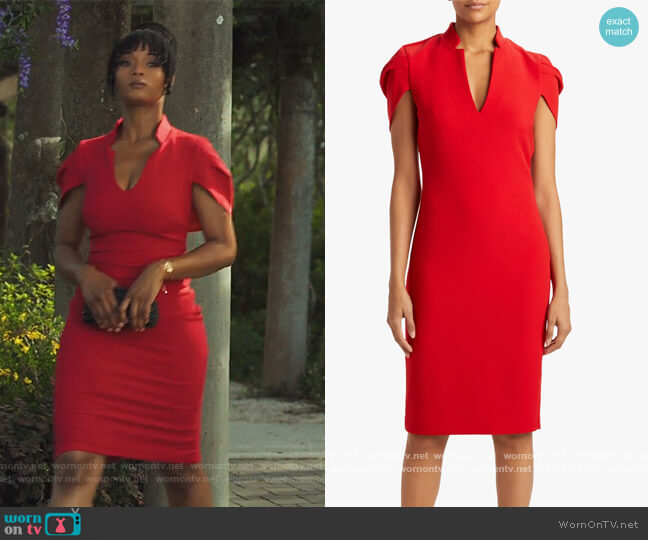 WornOnTV: Angela’s red cape sleeve dress on Our Kind of People | Yaya ...