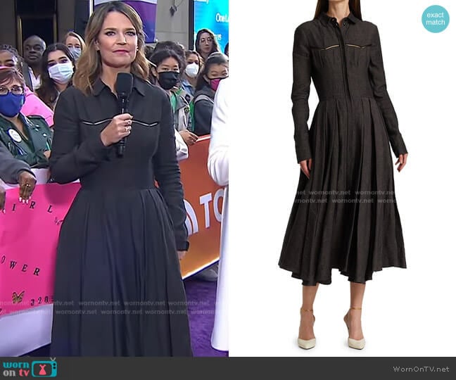 WornOnTV: Savannah’s black shirtdress on Today | Savannah Guthrie ...