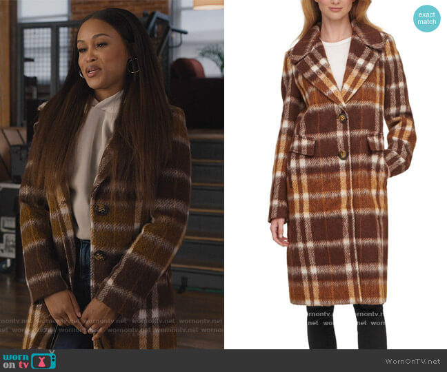 WornOnTV: Brianna’s brown plaid coat on Queens | Eve | Clothes and ...