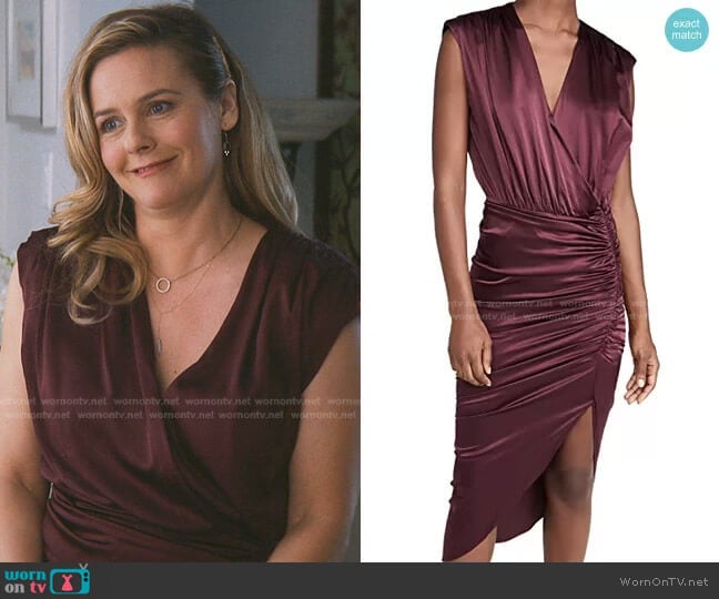 Casela Dress by Veronica Beard worn by Alicia Silverstone on The Baby-Sitters Club