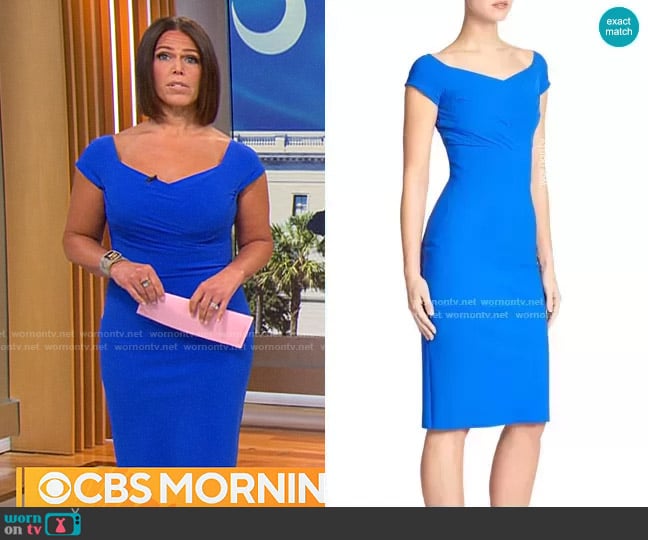 Chiara Boni La Petite Robe Elgin Dress worn by Dana Jacobson on CBS Mornings