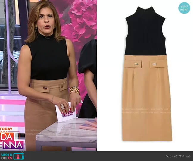 WornOnTV: Hoda’s black top and beige skirt on Today | Hoda Kotb ...