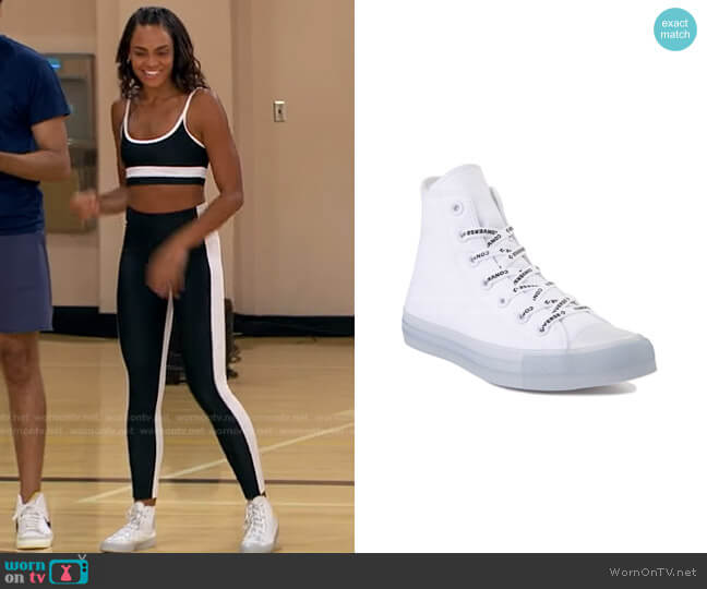 Chuck Taylor All Star Hi Sneaker in White & Clear by Converse worn by Michelle Young on The Bachelorette