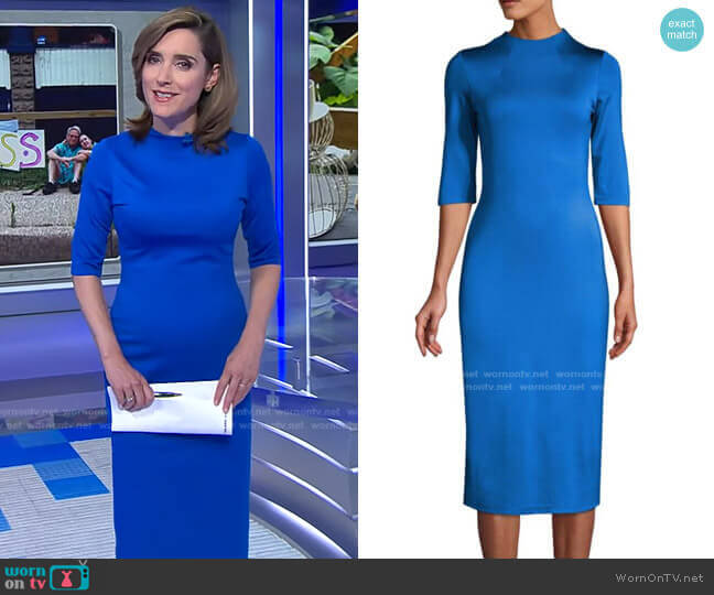 Delora Dress by Alice + Olivia worn by Margaret Brennan on CBS Evening News