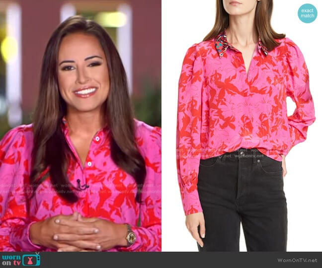 Dominique Top by Tanya Taylor worn by Kaylee Hartung on GMA