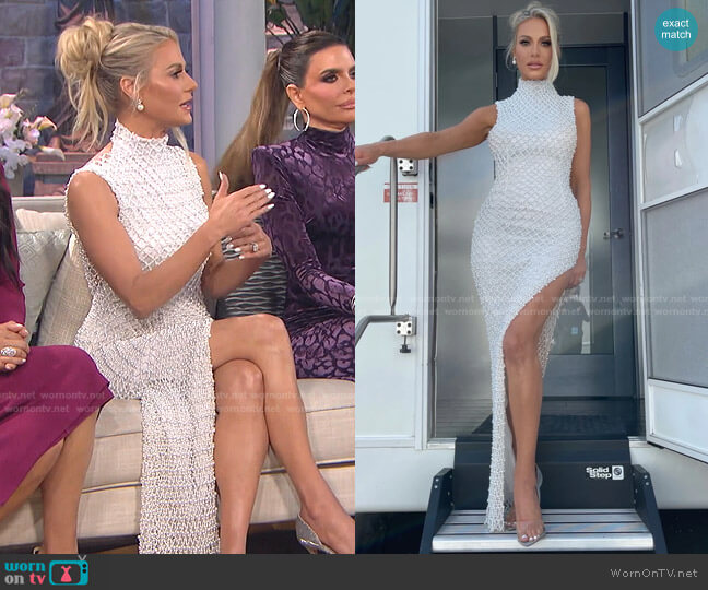 WornOnTV: Dorit's pearl embellished gown on The Real Housewives of