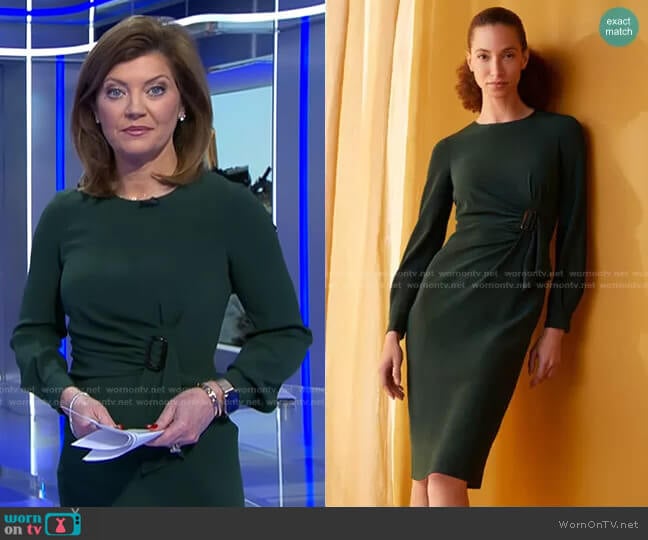 Dulwich Dress by The Fold London worn by Norah O'Donnell on CBS Evening News