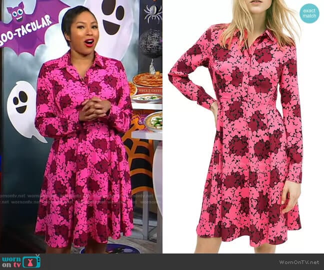 Floral Flare Shirtdress by Kate Spade worn by Alicia Quarles on Good Morning America