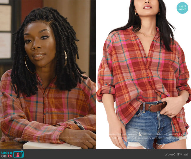 WornOnTV: Naomi’s red plaid shirt on Queens | Brandy Norwood | Clothes ...