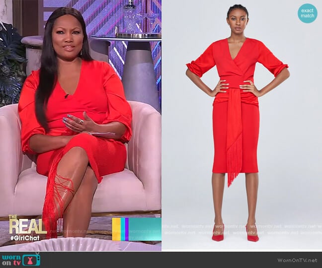 WornOnTV: Garcelle’s red tie waist fringe dress on The Real | Garcelle ...