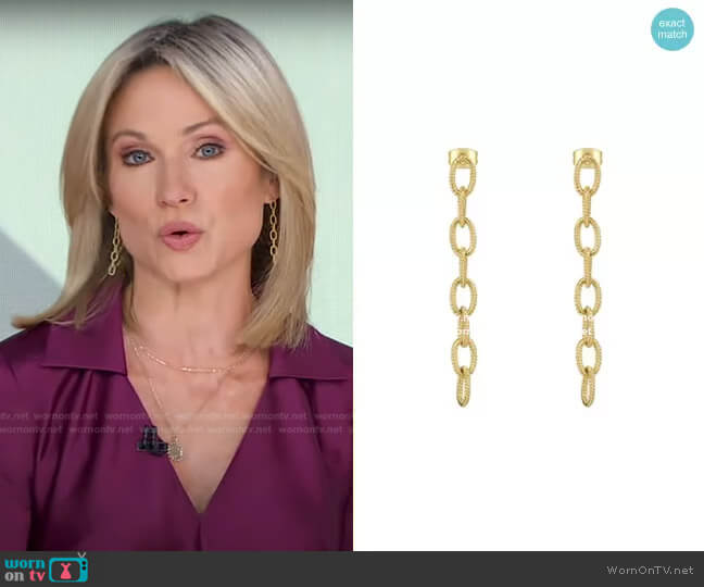 Infinity Link Drops by Accessory Concierge worn by Amy Robach on Good Morning America