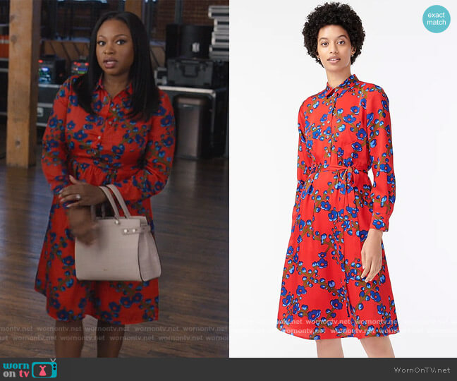 WornOnTV: Jill’s red floral print shirtdress on Queens | Naturi ...