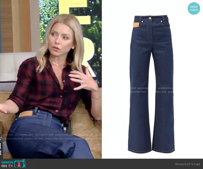 WornOnTV: Kelly’s red plaid shirt and jeans on Live with Kelly and Ryan ...