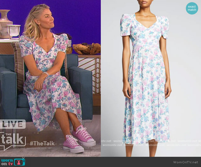 Hutchinson Dress by LoveShackFancy worn by Amanda Kloots on The Talk