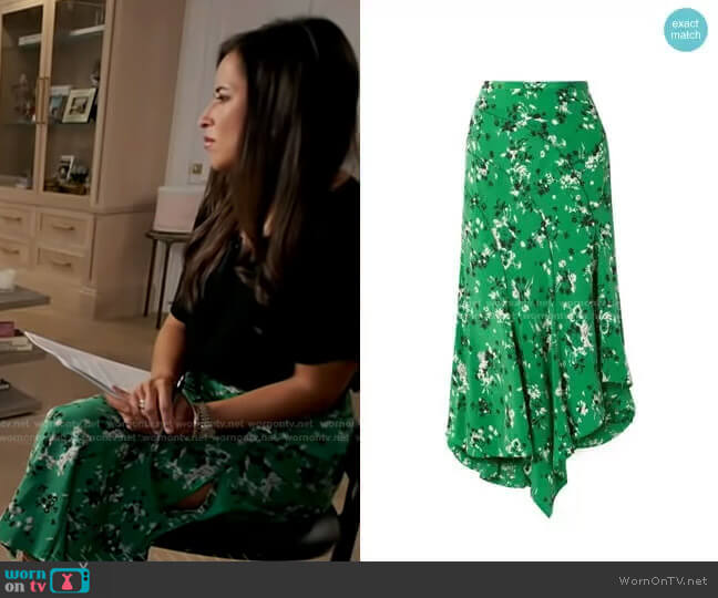 Mac Asymmetric Floral Skirt by Veronica Beard worn by Kaylee Hartung on GMA