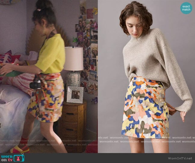 Maeve Sigourney Mini Skirt by Maeve worn by Claudia Kishi (Momona Tamada) on The Baby-Sitters Club