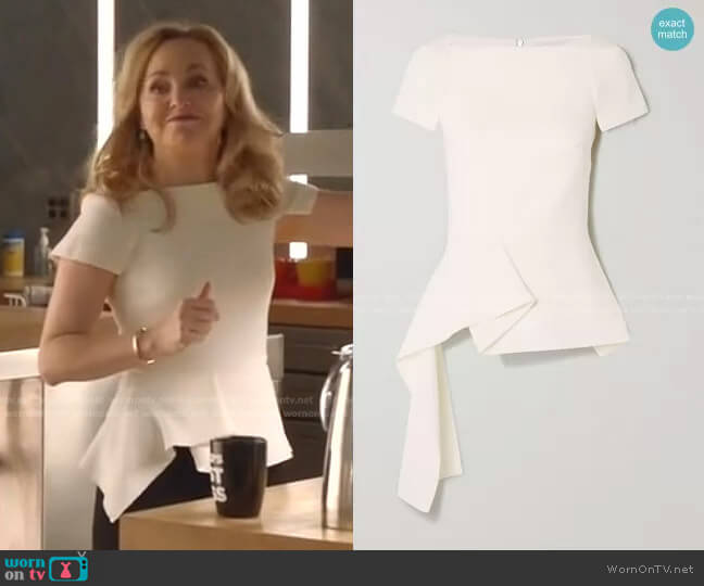 Newhall Draped Peplum Top by Roland Mouret worn by Marissa Morgan (Geneva Carr) on Bull