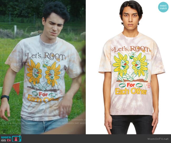 Online Ceramics Lets Root For Each Other T-Shirt worn by Dylan (Ezekiel Goodman) on I Know What You Did Last Summer