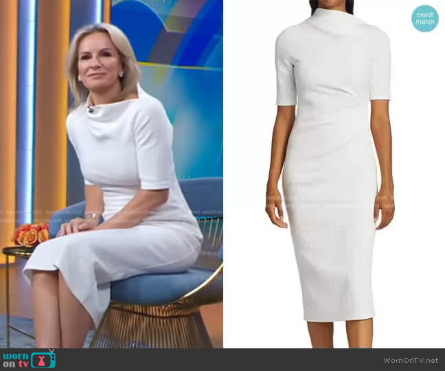Jennifer's white ribbed knit dress on ...