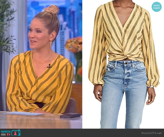 Dakota Top Ramy Brook worn by Sara Haines on The View