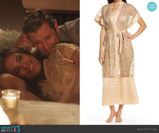 Soleada Embroidered Robe by Rya Collection worn by Cristal Jennings (Daniella Alonso) on Dynasty