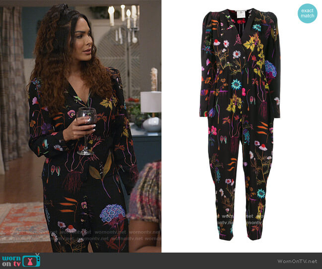 Floral Printed Jumpsuit by Stella McCartney worn by Valeria (Nadine Velazquez) on Queens