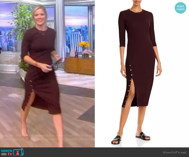 Side Slit Midi Dress by Theory worn by Sara Haines on The View