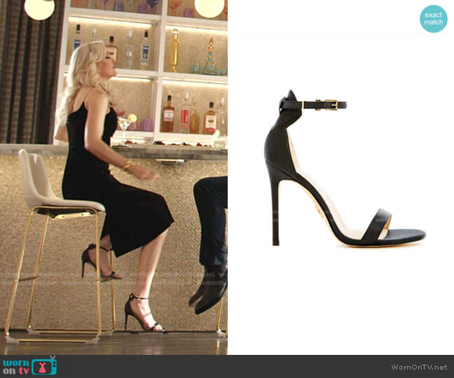 Venus Sandals by Veerah worn by Alexis Carrington (Elaine Hendrix) on Dynasty