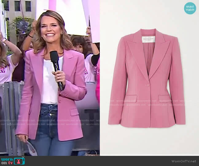 Wool-blend crepe blazer by Michael Kors worn by Savannah Guthrie on Today