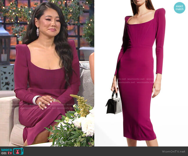 WornOnTV: Crystal’s purple scoop neck dress on The Real Housewives of ...