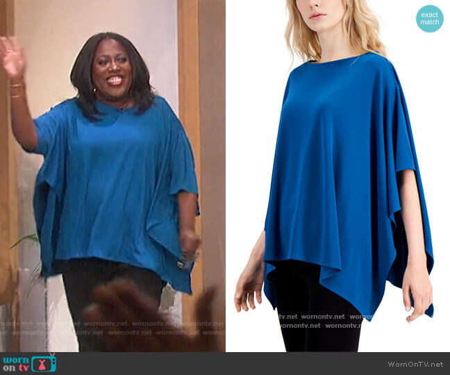 Dolman Poncho Top by Alfani worn by Sheryl Underwood on The Talk