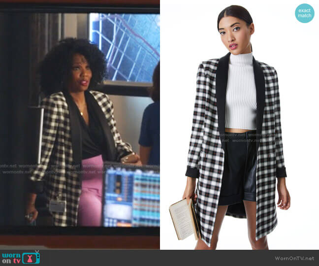 Kylie Jacket by Alice + Olivia worn by Claudette Collins (Vanessa Estelle Williams) on 9-1-1