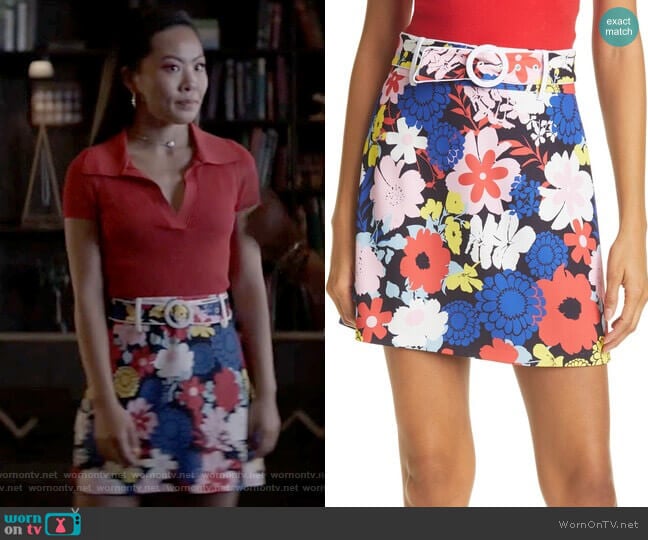 Alice + Olivia Freya Skirt worn by Mary Hamilton (Nicole Kang) on Batwoman