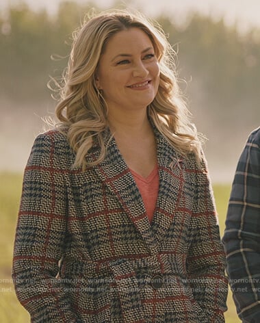 Alice’s check wrap coat on Riverdale