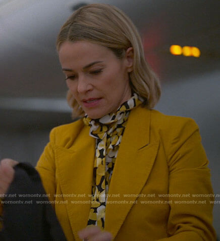 Alice's yellow and black printed blouse on The L Word Generation Q