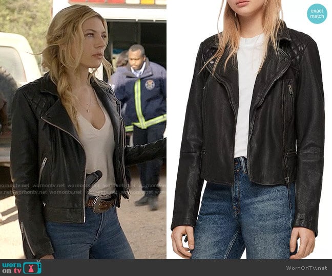 Katheryn Winnick Big Sky Black Leather Jacket