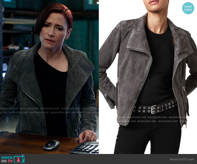 All Saints Ellis Suede Jacket worn by Alex Danvers (Chyler Leigh) on Supergirl