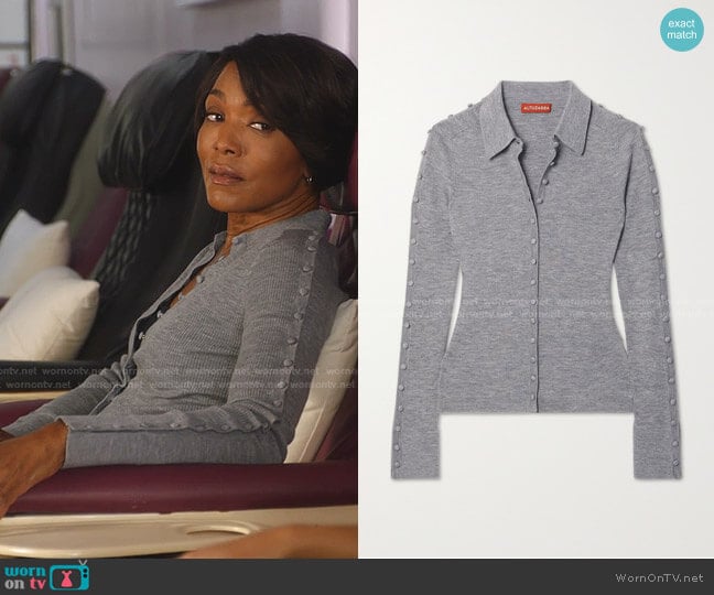 Hill Button-Front Wool & Cashmere Sweater by Altuzarra worn by Athena Grant (Angela Bassett) on 9-1-1