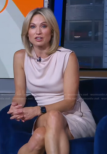 Wornontv Amys Pink Side Zip Mini Dress On Good Morning America Amy Robach Clothes And 