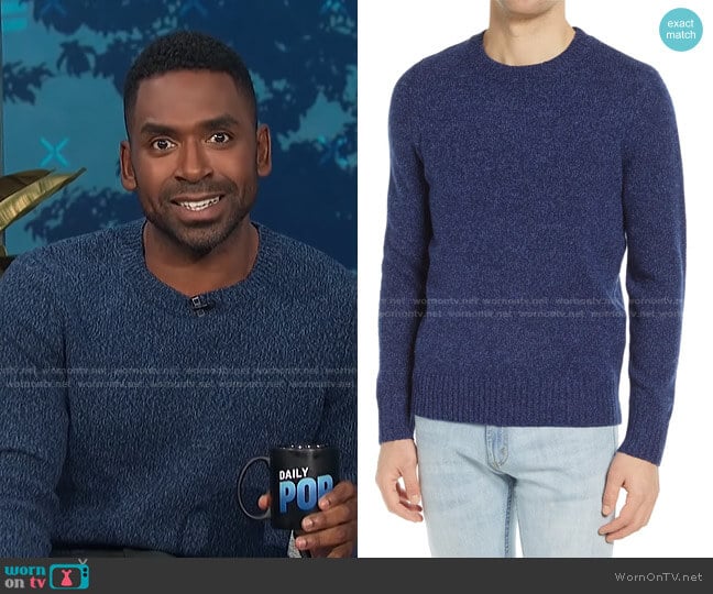 Marcus Merino Wool Sweater by APC worn by Justin Sylvester on E! News