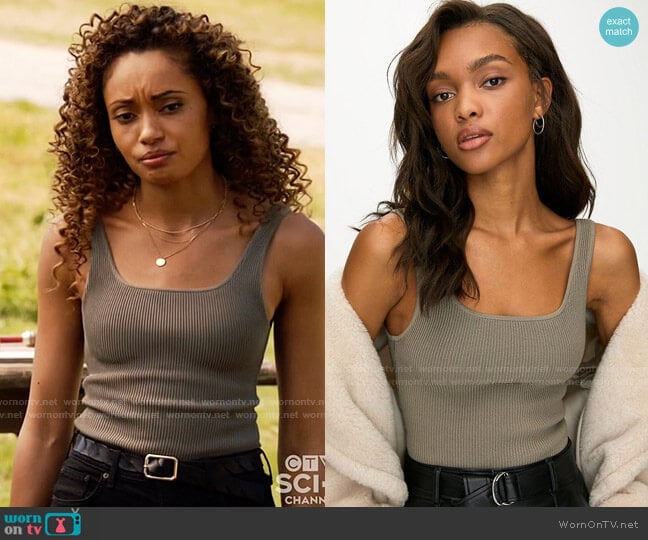 Aritzia Babaton Sculpt Knit Tank worn by Astra Logue (Olivia Swann) on Legends of Tomorrow