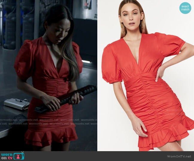 WornOnTV: Mary’s red ruched mini dress on Batwoman | Nicole Kang ...