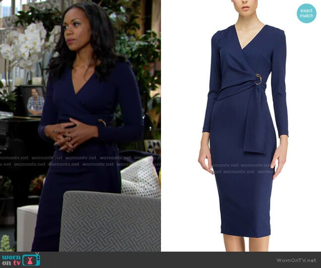 BGL Wrap Dress worn by Amanda Sinclair (Mishael Morgan) on The Young and the Restless