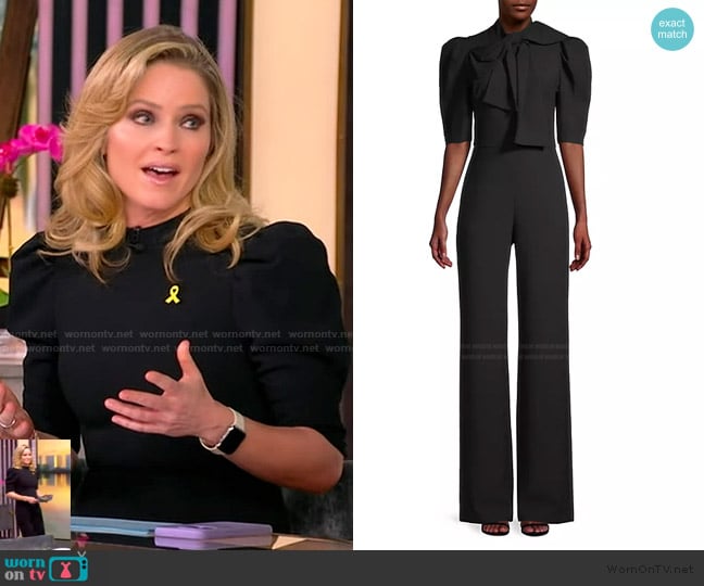 Ara Jumpsuit by Black Halo worn by Sara Haines on The View