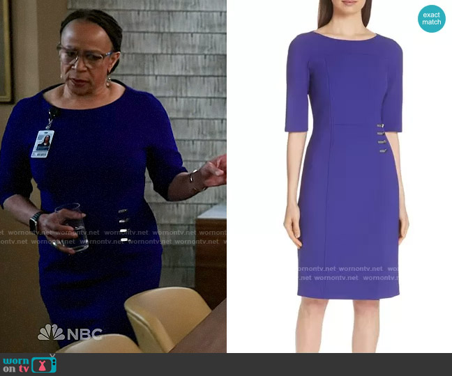 WornOnTV Sharon s purple sheath dress on Chicago Med S. Epatha