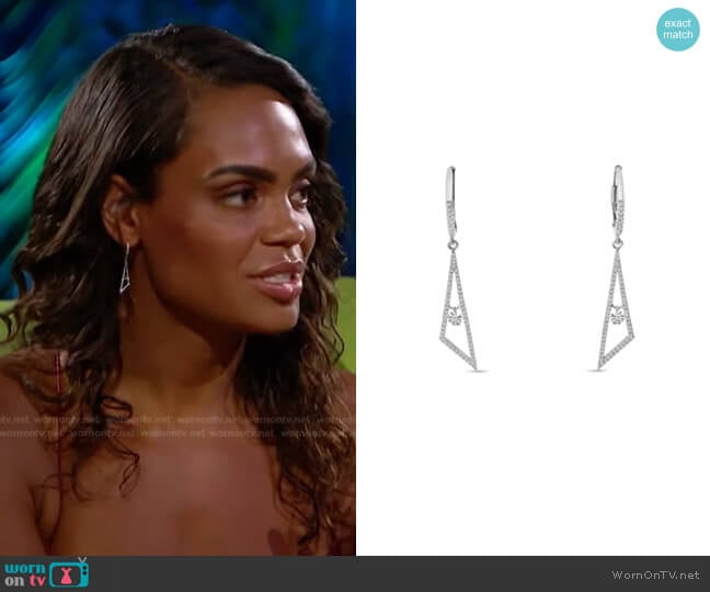 Dashing Diamonds Geo Earrings by Brevani worn by Michelle Young on The Bachelorette