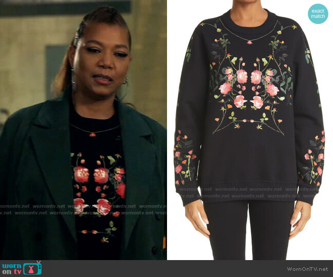 WornOnTV: Robyn’s black floral sweater on The Equalizer | Queen Latifah ...